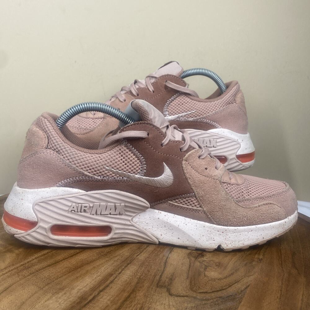 Nike Air Max Women's Dusty Pink/White Athletic Sneakers - Picture 5 of 9